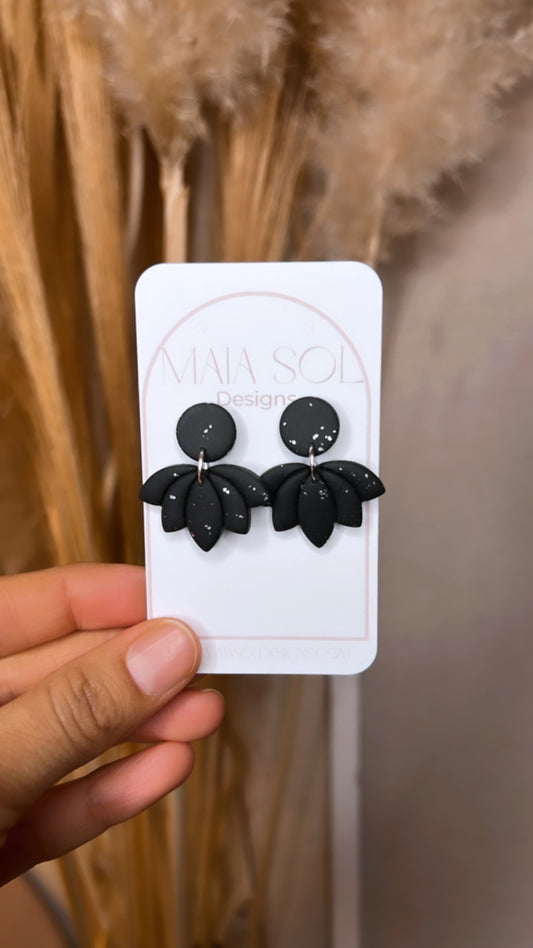 Black Lotus Earrings