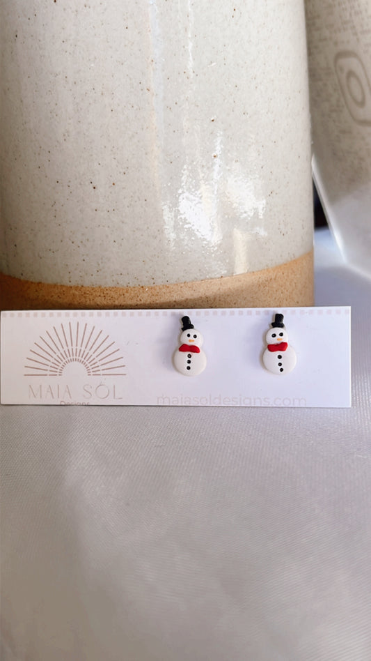 Snowman Stud Earrings