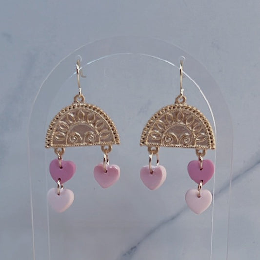 Dropping Hearts Earrings