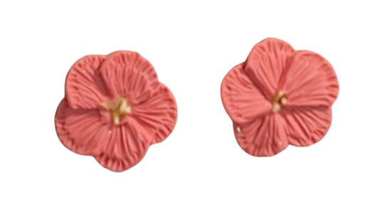 Pink Flower Studs