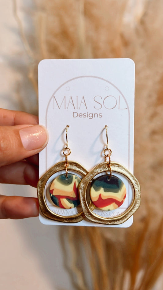 Colorful Circle Earrings